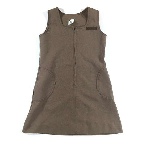 Girl Scouts Vest Size 10 Medium Tan Full Zip - Picture 1 of 6